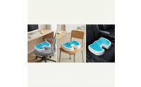 Contoured Memory Foam Seat Cushion Supportive Seat Cushion with Gel Comfortable Chair Pad Soft for Office Workers, Gamers