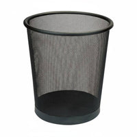 Wire Mesh Trash Can Open Top Mesh Wastebasket Rolled Rim