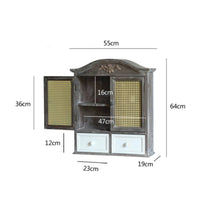 Rustic Display Cabinet Decorative Design Vintage Storage Cabinet Mid-Period Look Home Furniture for Entryway
