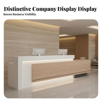 Modern Reception Desk Installation Reception Desk with Storage Sturdy Construction Commercial Checkout Counter for Salon Clubhouse, Lobby
