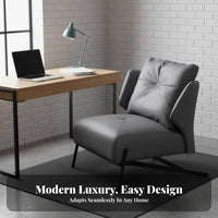 Curved Spine Armchair Light Luxury Aesthetic Lounge Chair Designer Inspired Modern Design for Office, Reception Area