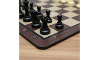 Chess game Faux Wood Grain Rubber Mat Chess Board  Travel Board Game for Beginners, Students, Tournaments, School Organizations