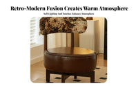 SunburstaestheticShaped Chair Reclining backrestrest Single Sofa rotating Base Plush Cushioning for Adults, Homeowners