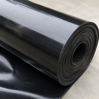 HDPE Geomembrane Roll, Pond Liner 0.2-2.0mm, Waterproof Construction Film for Fish Pond & Garden Pond, Weather-Resistant, Black