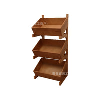 Solid Wood 3-Tier Storage Shelf for Kitchen, Living Room, and Dining Room