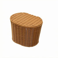 Lidded Bike Basket Covered Storage Rear Cycle Basket Oval for Scooter