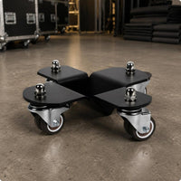 Swivel Caster Wheels Piano Moving Platform Black Metal Piano Dolly Low-Clearance Heavy Duty Moving Platform Steel Plate