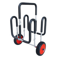 KOETSU Aluminum Double Paddleboard Trailer Portable Surf Paddle Board Detachable Cart Mobile Carrier