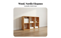 Mortise and Tenon Joinery Solid Wood Cube Shelf Versatile Placement Wooden Cube Bookshelf Rounded Corners Wooden Grid Bookshelf Removable Back Panels for Homeowners, Apartment Dwellers, Living Room, Bedroom, Office, Balcony