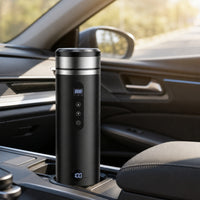 doubleUse Electric Heating Cup Digital Car Electric Heating Mug Compact Travel Kettle Stainless Steel for Travelers