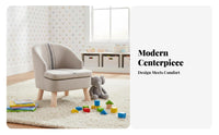 Upholstered Barrel Chair Space-Saving Upholstered Tub Chair Easy Assembly