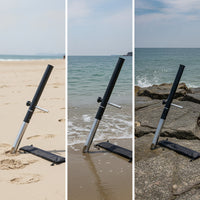 Fishing Rod Holder with Ground Spire Fishing Rod Holder with Storage Bag Sturdy Sand Spire for Shore Anglers