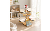 Drum Set with Xylophone Child-Centered Tabletop Drum Toy Sensory Music Activity Toy for Young Children, Kids