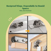 Automatic Locking Folding Hinge, sturdyDuty Stainless Steel, Stable Connection for Furniture Surface, Extension Support Bracket
