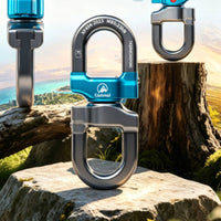 Anti-Twist Swivel Connector 360-Degree Climbing Swivel Aluminum Rope Connector Heavy-Duty for Technicians