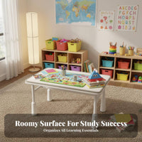 Height-Adjustable kids' Desk Multi-Multi-Age Use Height-Adjustable School Desk Set Ergonomic Design Rounded Corners for Home