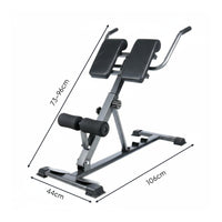 Foldable Roman Chair Black Metal Frame Roman Chair Stabilizing End End Supports Hyperextension Bench
