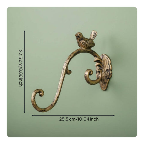 Cast Iron Bird Hook Retro Aesthetic Home Decor Shabby Chic for Entryway, Patio