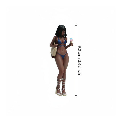 1:18 Scale Bikini Girl Figure Finely Detailed Car Model Display Scene Figure