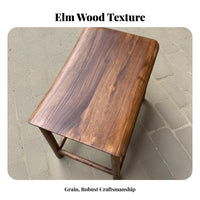 Saddle Seat Stool Chinese Aesthetic Small Bench Minimalist design long-lasting Construction for Homeowners, Home Office, Balcony