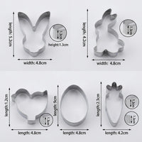 Stainless Steel Easter Cookie Rust-Resistant Fondant Sturdy Metal Batter Form for Home Cooks, Parents, Family Activities, Food Cooking, Kitchen