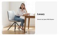 Upholstered rotate Chair Modern Design rotate Chair with X-Frame Legs Ergonomic Backrest No casters for Adults, Kitchen, Bedroom