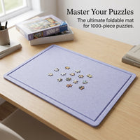 Space Saving Storage Felt Mat with Foldable Design for Adults, Portable with Non-Slip Padded Surface, Large Work Area for Home Solving