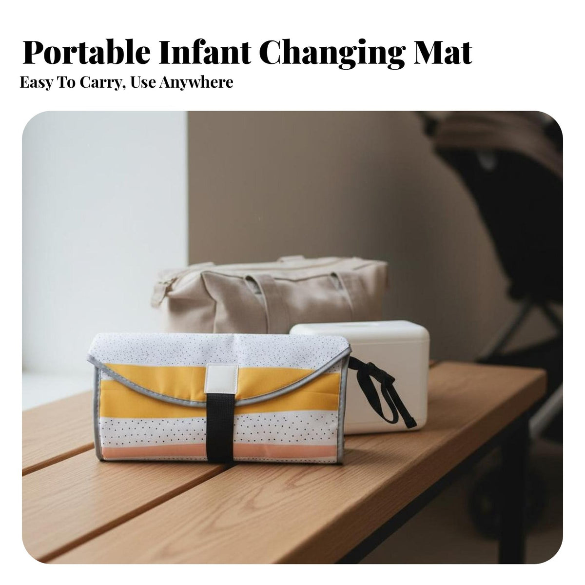 Portable Diaper Changing Pad Easy to Clean Portable Changing Pad Compact Design