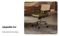Cane-Back Nonice Armchair Support Swivel Seat Easy Assembly for Workspace