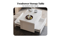 Space-Saving Expandable Lift-Top Table Minimalist Design Lift-Top Coffee Desk with Drawer Hidden Storage Multi-Purpose Furniture Easy to Clean for Apartment Dwellers, Small Families, Home Office Workers, Living Room, Dining Area