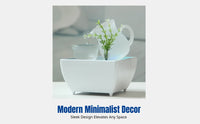 Modern Minimalist Glass Feng Shui Desktop Water Feature, Creative Home Office Decor