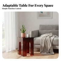Wavy Pedestal Side Table Creative Sculptural Design Indoor Furniture for Renters