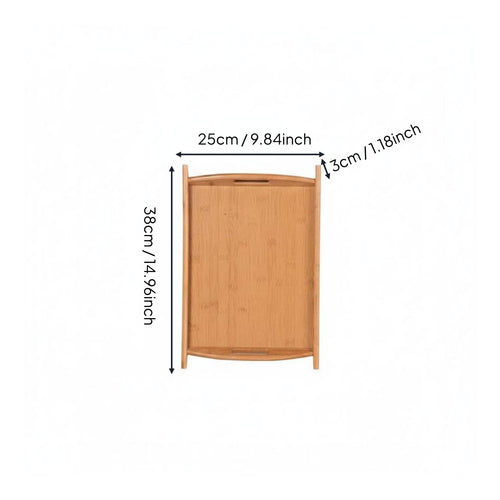Rectangular Wooden Food Tray Multipurpose Nesting Bamboo Trays for Dining Room