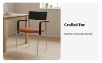 Upholstered Armchair with Metal Frame Soft Padded Pads Paded Metal Frame Seat High Weight Capacity Waterproof Textile