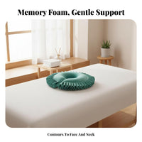 Removable Washable Cover Beauty Bed Headrest Cushion Soft and Supportive U-Shaped Face down Pillow Easy to Clean for Spas, Medical Office