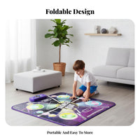Multiple Difficulty Levels Musical Dance Mat with Voice Amplifier Responsive Pads Kids Electronic Dance Mat Foldable Design for Exercise
