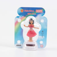 Solar-Powered Wobbling Girl Car Ornament