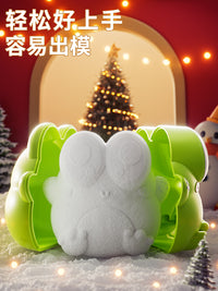 儿童玩雪工具小鸭子夹雪神器雪球夹子堆雪人模具下打雪仗玩具装备.