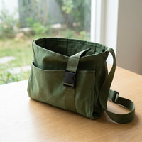 Fruit Picking Bag with Steel Ring for Orchard Harvesting, Thickened Canvas Garden Tool