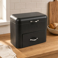 Iron Bread Box Space Saving Metal Bread Box Easy to Clean Kitchen Storage