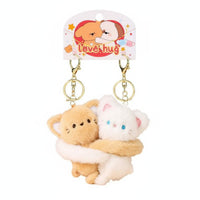 Hugging Animals Keychain Cute Design Soft Toy Animal Keychain Metal Clasp Personal Accessory for Girls, Students