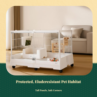 Acrylic pet enclosure with tray