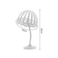 Stable Base Tabletop Hairpiece Stand Multiple Uses Hat and Hairpiece Holder Long-Lasting Headwear Storage Rack Decorative Design for Dressing Room, Closet, Retail Retail Outlet