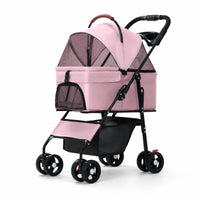 Pet Stroller with Rain Cover Portable Pet Stroller with Weather Cover Foldable