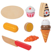 Wooden Pretend Play Food Toy Set for Kids - Seafood Cutting Toy