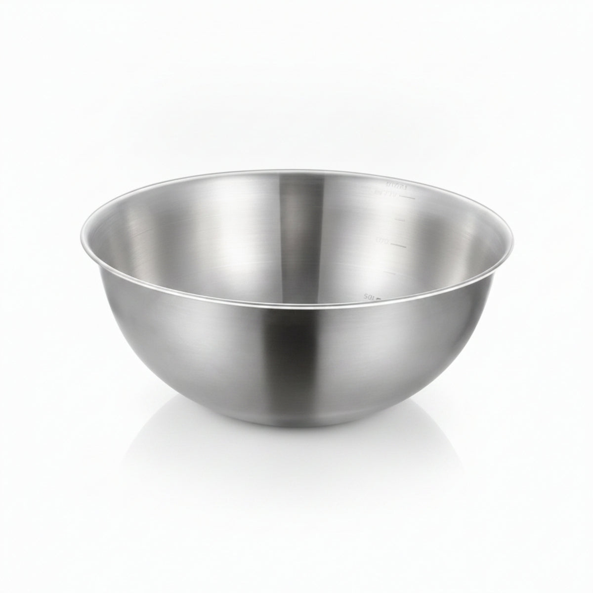Mixing Bowl with Measurement Markings Rolled Rim Prep Bowls Metal