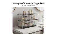 Clear Cosmetic Display Case with Drawers Large Capacity Makeup Organizer