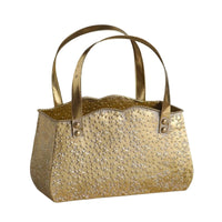 Handbag Flower Pot Sturdy Decorative Planter Compact Metal Planter with Handles for Shelves