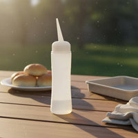Press Bottle Reusable Condiment Press Bottle Leak-Resistant Refillable Sauce Dispenser for Restaurant, BBQ, Picnic