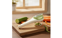 Stainless Steel Vegetable Peeler with Collection Cup Serrated Handheld Vegetable Peeler with Container Sharp Easy to Clean for Home Cooks, Kitchen, Meal Prep